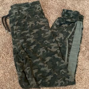 Camo patterned joggers